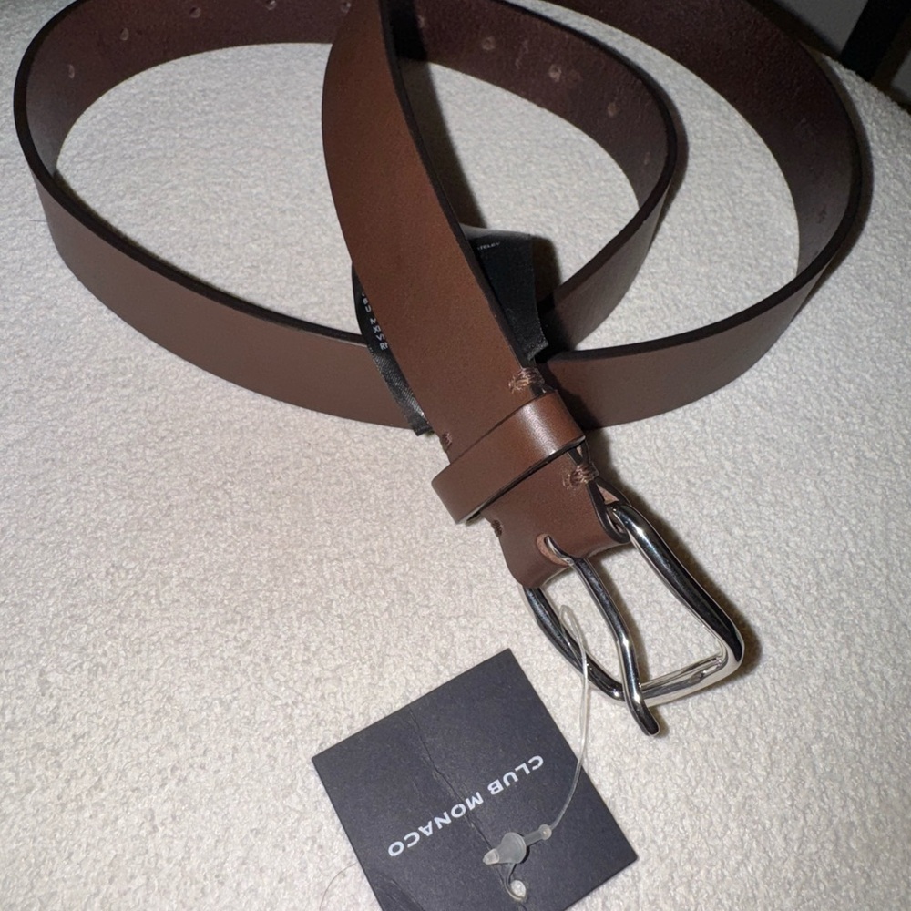 Club Monaco Brown Leather Men's Belt